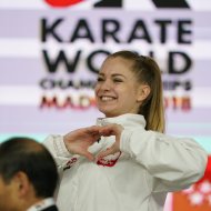 Dorota Banaszczyk studentka PŁ, złota medalistka MŚ w karate. foto. Xavier Servolle