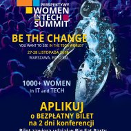 Plakat na konferencję Perspektywy Women in Tech Summit