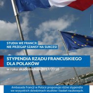 Plakat promujący Stypendia Rządu Francuskiego.