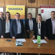 Podpisanie umowy pomiędzy Wydziałem BAIŚ i firmą Skanska.