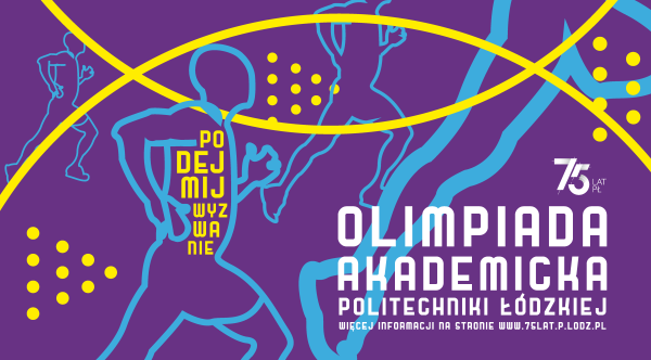 Grafika promująca Olimpiadę Akademicką na PŁ