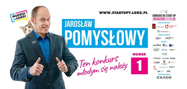 Baner konkursu Młodzi w Łodzi - pomysł na startup