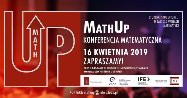 Zaproszenie na konferencję MathUp na PŁ