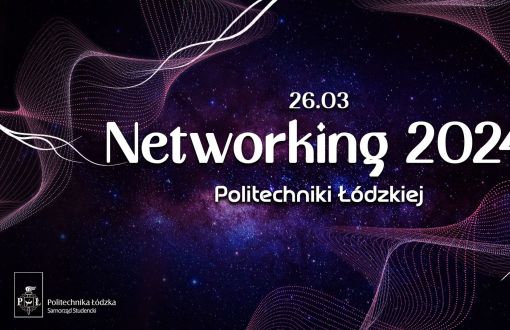 Grafika promująca Networking w Politechnice Łódzkiej